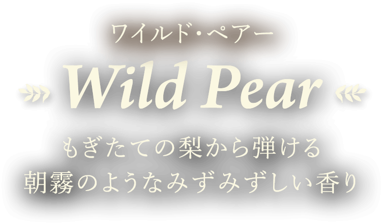 ワイルド・ペアー Wild Pear もぎたての梨から弾ける朝霧のようなみずみずしい香り