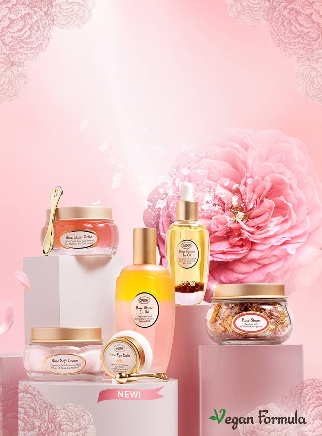 ☆SABON☆サボン ローズフェイスケアシリーズ3点セット-