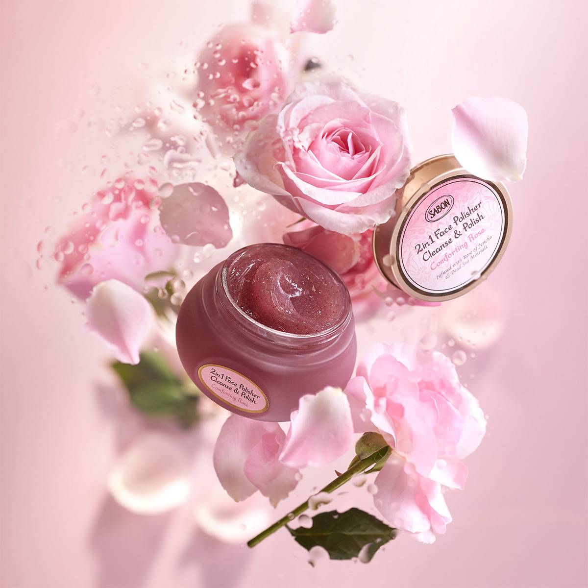 SABON サボン　フェイスポリッシャー ローズ ローズセラムインオイル　セット s0076.jpg